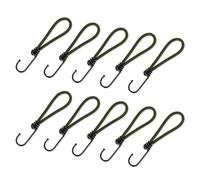 Lot de 10 spirales élastiques en fer pour tente, corde de tente, ruban de cerclage facile à utiliser spirales, cordons de serrage en fer, crochets et accessoires de tente