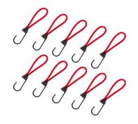 Lot de 10 spirales élastiques en fer pour tente, corde de tente, ruban de cerclage facile à utiliser spirales, cordons de serrage en fer, crochets et accessoires de tente