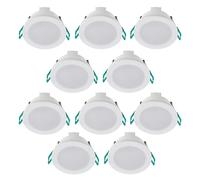 Lot de 10 spot à encastrer fixes blancs LED Sylvania SylSpot Neos 2700K 4,8W IP65 400lm