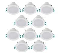 Lot de 10 spot à encastrer fixes blancs LED Sylvania SylSpot Neos 3500K 4,8W IP65 420lm