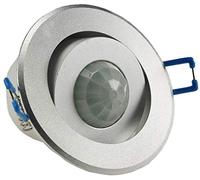 Lot de 10 spots encastrables avec détecteurs de mouvement pivotant à 360° compatibles Alu LED 6 m argenté