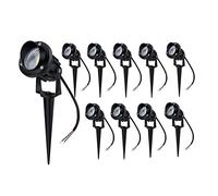 Lot de 10 Spots LED d'extérieur 7 W, éclairage paysager étanche AC/DC 12 V, éclairage paysager pour Jardin avec piquets, Lampe décorative de Jardin