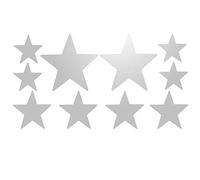 Lot de 10 stickers Etoile adhésifs réfléchissants Blanc Réfléchissant