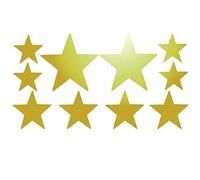 Lot de 10 stickers Etoile adhésifs réfléchissants Jaune Réfléchissant