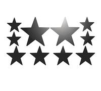 Lot de 10 stickers Etoile adhésifs réfléchissants Orange Réfléchissant