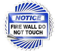 Lot de 10 stickers muraux « Do Not Touch » pour voiture (12 x 18 cm)