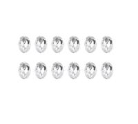 Lot de 10 strass pour ongles en forme de cœur avec dessous pointu en cristal transparent pour décoration d'ongles pour femmes