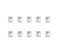 Lot de 10 strass pour ongles - Forme irrégulière - Pierres précieuses en forme de cœur - Pour ongles transparents
