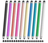 Lot de 10 stylets capacitifs 2 en 1 pour écran tactile Apple iPad Stylet universel pour iPad, iPhone, téléphone Android, Samsung Galaxy, tablettes, ordinateurs portables, Chromebook, tous les écrans