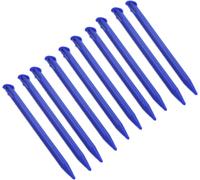 Lot de 10 stylets de rechange en plastique compatibles avec Nintendo New 3DS XL, New 3DS LL (bleu)