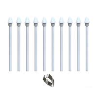 Lot de 10 stylets en feutre pour Samsung Galaxy Tab S11/S11 Ultra - Ajustement parfait pour une écriture et des croquis précis (blanc)