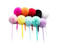 Lot de 10 stylos à bille créatifs en peluche pour enfants, garçons, filles, cadeaux de fête de Noël, stylos à bille fantaisie pour étudiants et adolescents