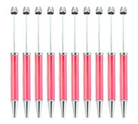 Lot de 10 stylos à bille de 1,0 mm multicolores gravés avec perles noires