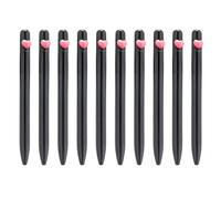 Lot de 10 stylos à bille Love Heart - 1,0 mm - Encre noire - Pour enseignants - Huile en plastique - Amour - Cœur - Fournitures d'école