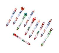 Lot de 10 stylos à bille multicolores rétractables à 6 couleurs - Outil d'écriture lisse - Outil d'écriture lisse - Pour étudiants, bureau, journal, code couleur - Stylos à bille à bouton poussoir