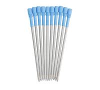 Lot de 10 stylos à bille remplaçables avec pointe à bille de recharge en métal pour l'action de rotation de remplissage en métal. Cartouche d'écriture de 1 mm