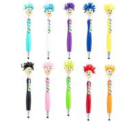Lot de 10 stylos à bille rétractables avec pointe tactile pour nettoyage de bureau