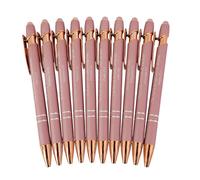 Lot de 10 stylos à bille rétractables inspirants en métal avec verset de la Bible - Encre noire rétractable avec pointe en tylus - Cadeau religieux créatif - Convient pour les études bibłe et une