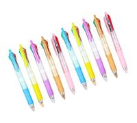 Lot de 10 stylos à bille rétractables simples 4 couleurs 1,0 mm Multicolore pour étudiant