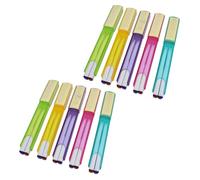 Lot de 10 stylos à bille rouges bleus avec petit papier pour signature, écriture fluide pour bureau