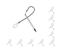 Lot de 10 stylos à cordes élastiques durables pour appareils à écran résistif Fournitures informatiques industrielles pour lecteur de jeux vidéo Machine Métal argenté