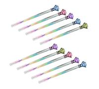 Lot de 10 stylos à encre gel arc-en-ciel multicolores gros diamants néons Fournitures scolaires de bureau pour esquisses écriture