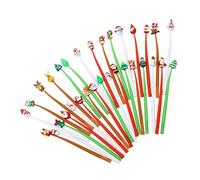 Lot de 10 stylos à encre gel noire de 0,5 mm pour journal, prise de notes, salle de classe, lieu de travail, écriture lisse, vacances, Noël