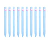 Lot de 10 stylos à huile de 1,0 mm en forme de cœur pour écriture lisse, cadeau scolaire, fournitures de bureau pour étudiant, écriture lisse, amour cœur, papeterie pour enseignant