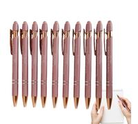 Lot de 10 stylos chrétiens avec verset de la Bible | Stylo à bille rétractable avec pointe sensible au toucher | 14,5 cm, corps en métal, encre noire, pas de bavure, cadeau religieux