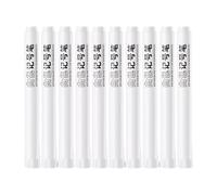 Lot de 10 stylos de peinture permanents étanches blancs à base d'huile pour fournitures de papeterie pour verre
