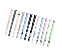 Lot de 10 stylos effaçables professionnels pour étudiants - Encre gel 0,5 mm - Illustrations aléatoires - Fonction de correction - Encres effaçables