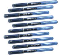 Lot de 10 stylos gel aper_ate_nkjoy - Pointe fine de 0,5 mm pour une écriture de précision - Séchage 3 fois plus rapide - Pas de taches - Poignée ergonomique et texturée - Encre de couleur bleu