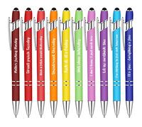 Lot de 10 stylos humoristiques avec inscription « Seven Days of the Week » - 1 mm - Encre noire - Pour homme et femme