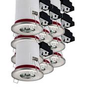 Lot de 10 Support de spot BBC Etanche IP65 Inox 87mm avec douille GU10 automatique ref. 830