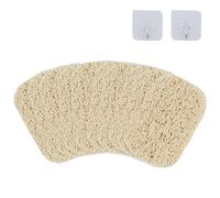 Lot de 10 Support Savon en PVC - 11.5*7.5cm - Porte-savon - Accessoire pour douche/salle de bain/cuisine/plan de travail (beige)