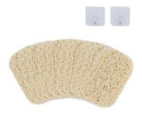 Lot de 10 Support Savon en PVC - 11.5*7.5cm - Porte-savon - Accessoire pour douche/salle de bain/cuisine/plan de travail (beige)