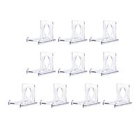 Lot de 10 supports d'assiette en acrylique multi-usages réglables pour chevalets d'assiette