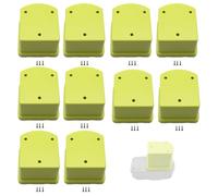 Lot de 10 supports de batterie muraux compatibles avec les batteries Ryobi 18 V avec 1 fente et vis incluses