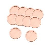 Lot de 10 supports de broche en bois vierge - Plateau rond - Pour la fabrication de broches et les loisirs créatifs (B)