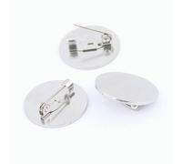 Lot de 10 Supports de Broche Ronds en Acier Inoxydable plaqué Or de 20 mm, pour camée, Fabrication de Broches