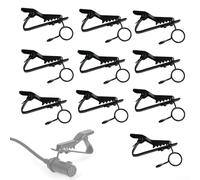 Lot de 10 supports de câble en métal pour microphone cravate stable pour la gestion des câbles de micro cravate dans la prise de parole en public et l'enregistrement (F)