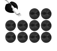 Lot de 10 supports de câbles adhésifs en silicone, clips de câbles de bureau, gestionnaire de chargeur USB, porte-câbles auto-adhésifs pour téléphone, ordinateur portable, table de chevet, Hello to an
