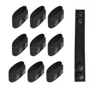 Lot de 10 supports de ceinture, en nylon, avec double boutons-pression, pour activités de plein air, camping, police, etc