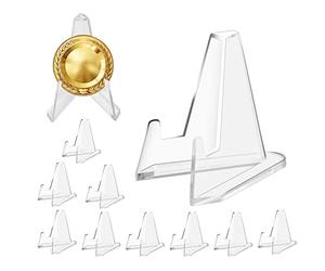 Lot de 10 Supports De Chevalet En Acrylique, Support De Monnaie PréSentoir, Chevalets En Plastique, pour Afficher De Monnaie, MéDailles, Montres De Poche, TéLéPhones Portables, œUvres D'Art