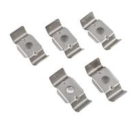 Lot de 10 supports de clôture à double poteau - Pince en métal en forme de papillon pour poteaux de 40 mm, compatible avec clôtures en bois et en acier inoxydable 304 galvanisé/304, jardin (304)