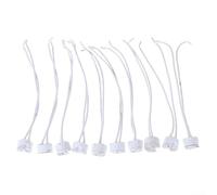 Lot de 10 supports de douille MR16 halogènes 12 V avec base en porcelaine G4 et fil en silicone haute température pour éclairage intérieur