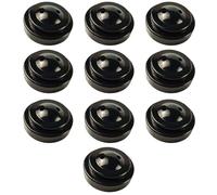 Lot de 10 supports de drapeau de bureau noirs à 2 trous en plastique avec base ronde - Pour maison, bureau, conférence, bureau