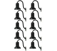 Lot de 10 supports de feux de route pour modélisme ferroviaire OO HO Gauge Street Brackets pour ensemble de train, accessoires de construction (noir)