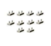 Lot de 10 supports de lattes de lit latérales 53 mm pour cadres en métal - 2 broches