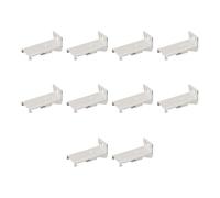 Lot de 10 supports de montage latéraux en métal pour systèmes de rails de rideaux flexibles - Clip de fixation murale haute résistance